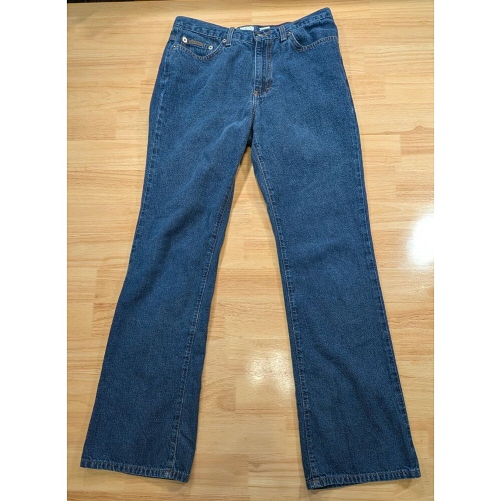 Calvin Klein Jeans Womens 7 Flare Rinse Wash 100% Cotton High Rise Denim Blue